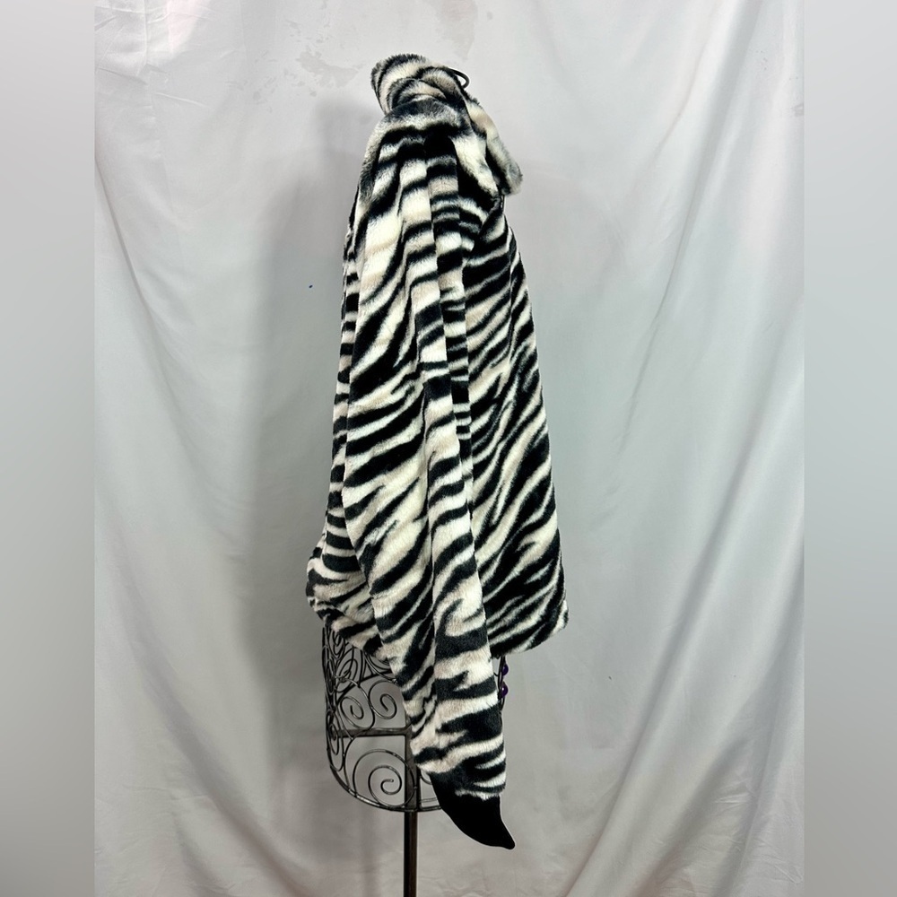 Calvin Klein Performance Zebra Print Faux Fur Swe… - image 6